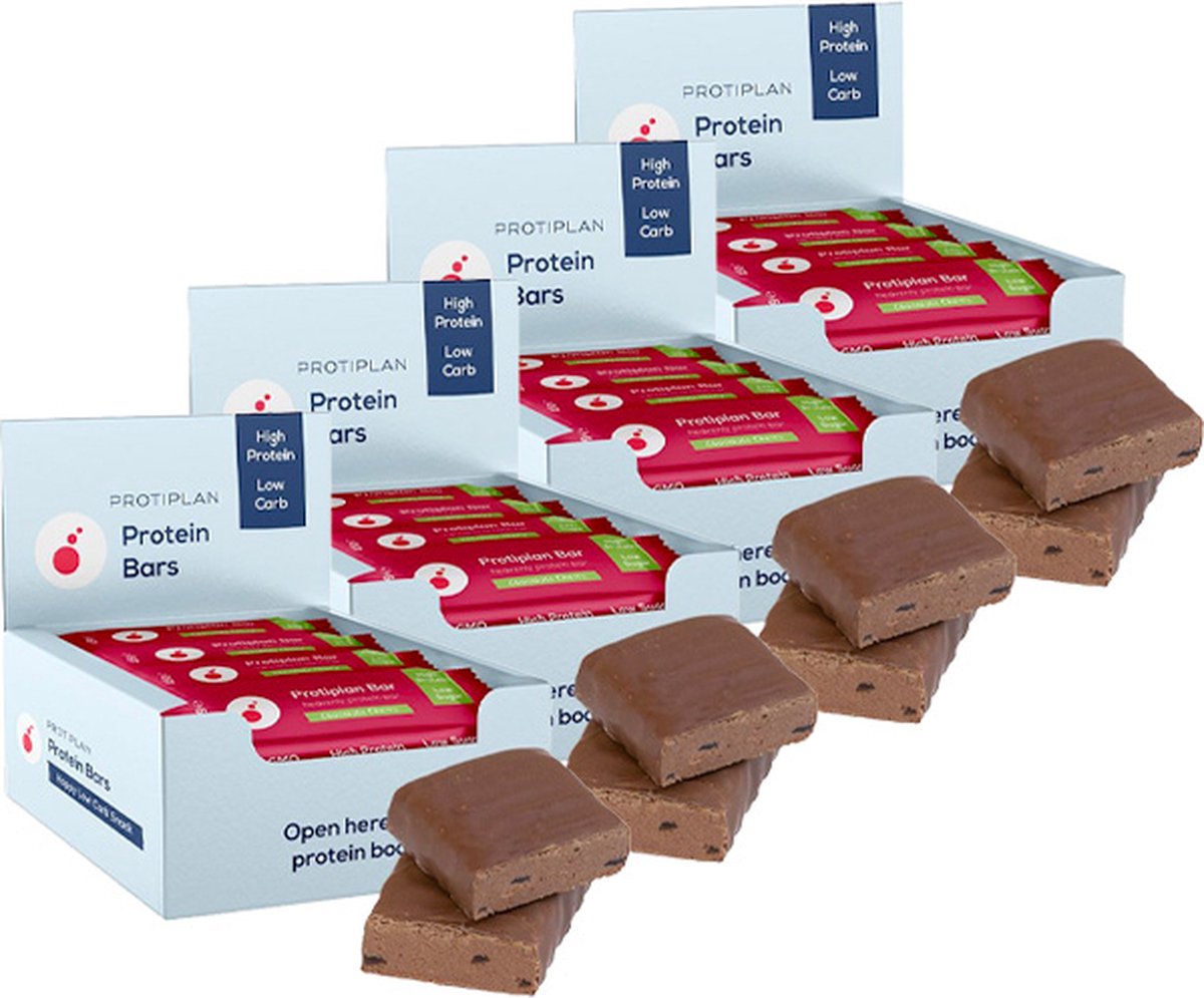 Goedkoopste Protiplan | Heavenly Protein Bar | Chocolate Cherry | 64 stuks | 64 x 45 gram