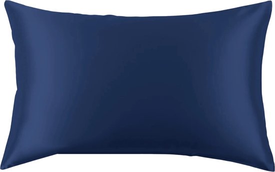 Silkmood zijden kussensloop, 100% zijde 19 momme (400 draadtelling), 50x75cm, Oxford blauw