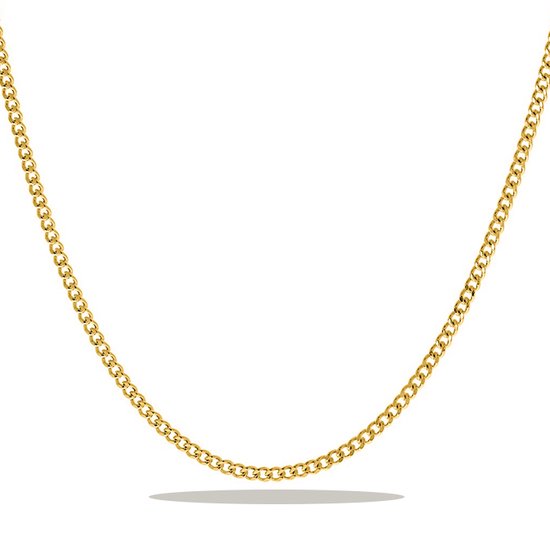 Juwelier Zwartevalk 14 karaat gouden gourmet ketting - gourm-1.8/60cm