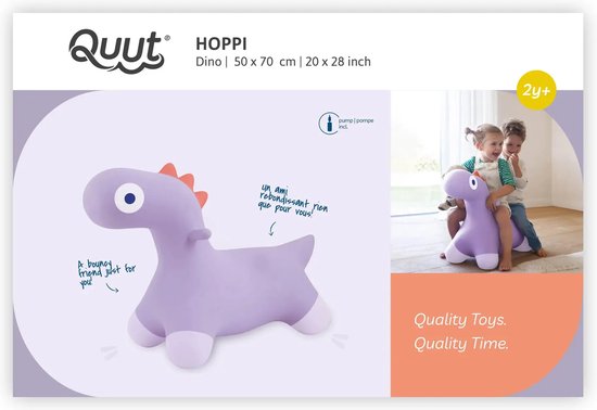 QUUT - Hoppi Dino - Huppelvriendje voor de Kids - paars - Quut