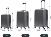 Koffer Traveleo Babij ABS06 Grijs handbagage maat S
