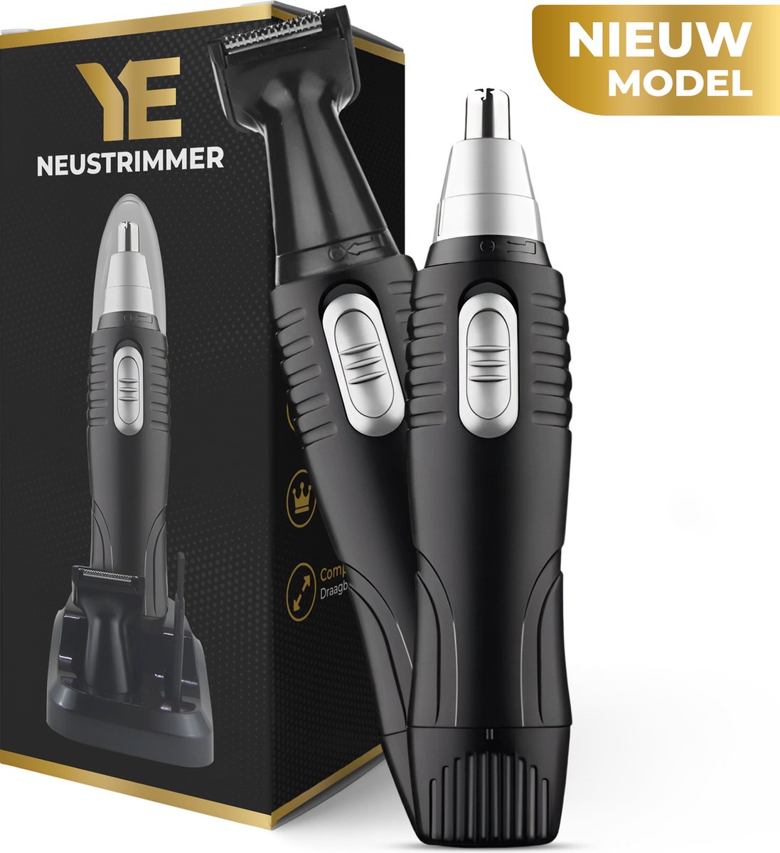 Ye Pro 2 in 1 Neustrimmer Premium Wenkbrauw en Oorhaar trimmer Neushaartrimmer voor mannen