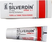 Silverdin 1% Krem - Crème voor brandwonden en littekens - met zilver extract - Voorkomt infecties - 40g Tube - Zeer gewild product uit Turkije