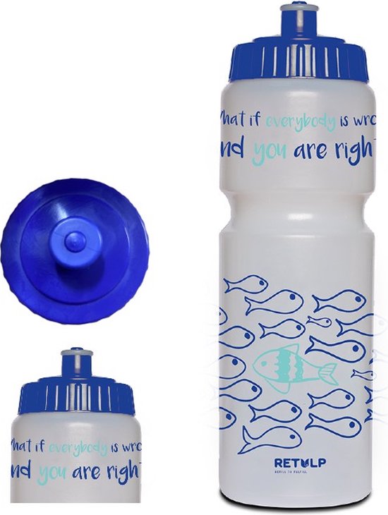 Rakmishop - Waterjug 4 liter - Waterfles met rietje - Wat - Sport waterfles - Waterjug