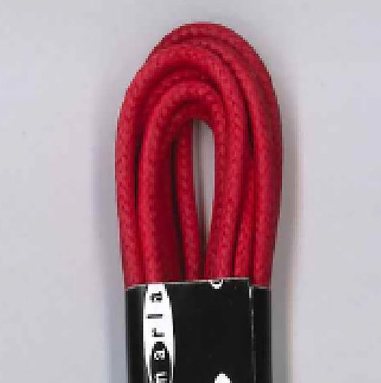 Signaal rode 90cm Waxed ronde veters dun 2 - 3 mm dik - hippe veters voor klassieke schoenen