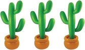 3x Opblaasbare mega cactus 170 cm - Cactussen - Zomer feestartikelen