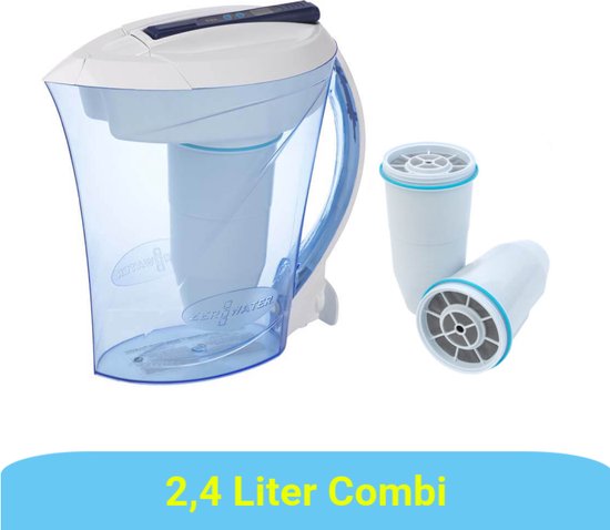 ZeroWater 2.4 Liter Waterfilter Kan - COMBI DEAL Met 3 Waterfilters