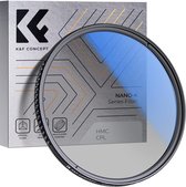 K&F Concept - Circulaire Polarisatiefilter van Aluminium - Verbeterde Kleurverzadiging en Contrast - Minimaliseert Reflecties - Bescherming voor je Lens - Eenvoudig Bevestigen en Gebruiken - Veelzijdig Fotografie Accessoire