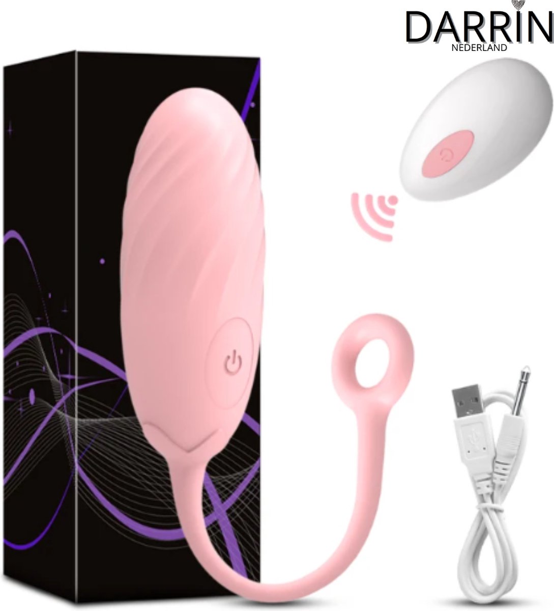 Draagbare Mini Vibrator Ei voor Vrouwen (licht Rose)- Clitorale Stimulatie - 10 Levels - G-spot - Vibrator voor Vrouwen - Seksspeeltje voor Koppels - Draadloze Afstandsbediening - Volwassen Seksspeeltje en Stimulator - Vibrerende Ei
