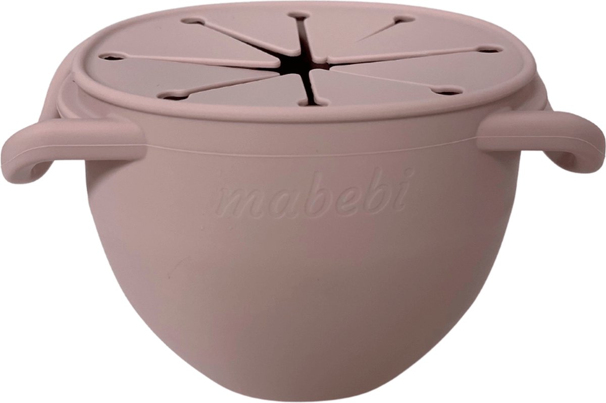 Goedkoopste Mabebi - Eetkom voor peuters/ kleuters - Baby eetbord met spiraalopening - Snackkom - Grabbelkom inklapbaar - Roze