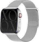 xoxo Bracelet milanais Wildhearts - Convient pour Apple Watch - Série 1/2/3/4/5/6/7/8/SE - Taille : 42 mm / 44 mm / 45 mm / 49 mm - Bracelet de montre - Argent