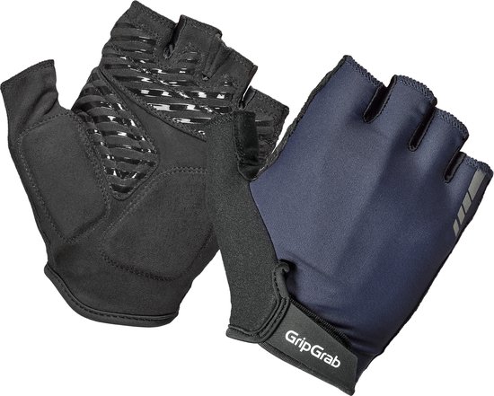 GripGrab - ProRide RC Max Korte Vinger Zomer Fietshandschoenen met Padding - Navy Blauw - Heren - Maat L