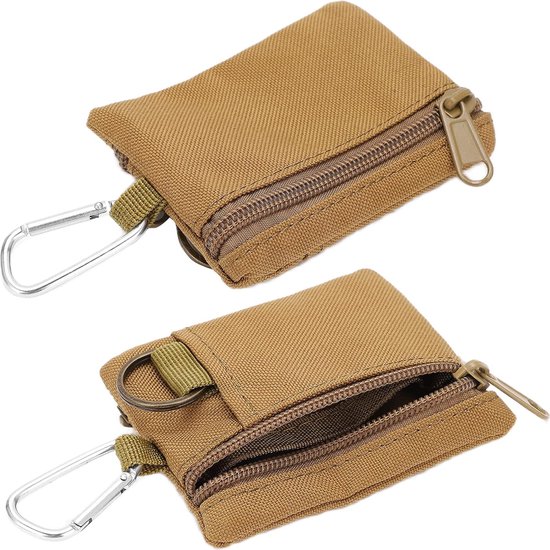 Mini-tasje van PU-leer met ritssluiting voor munten - zwart Ik hoop dat