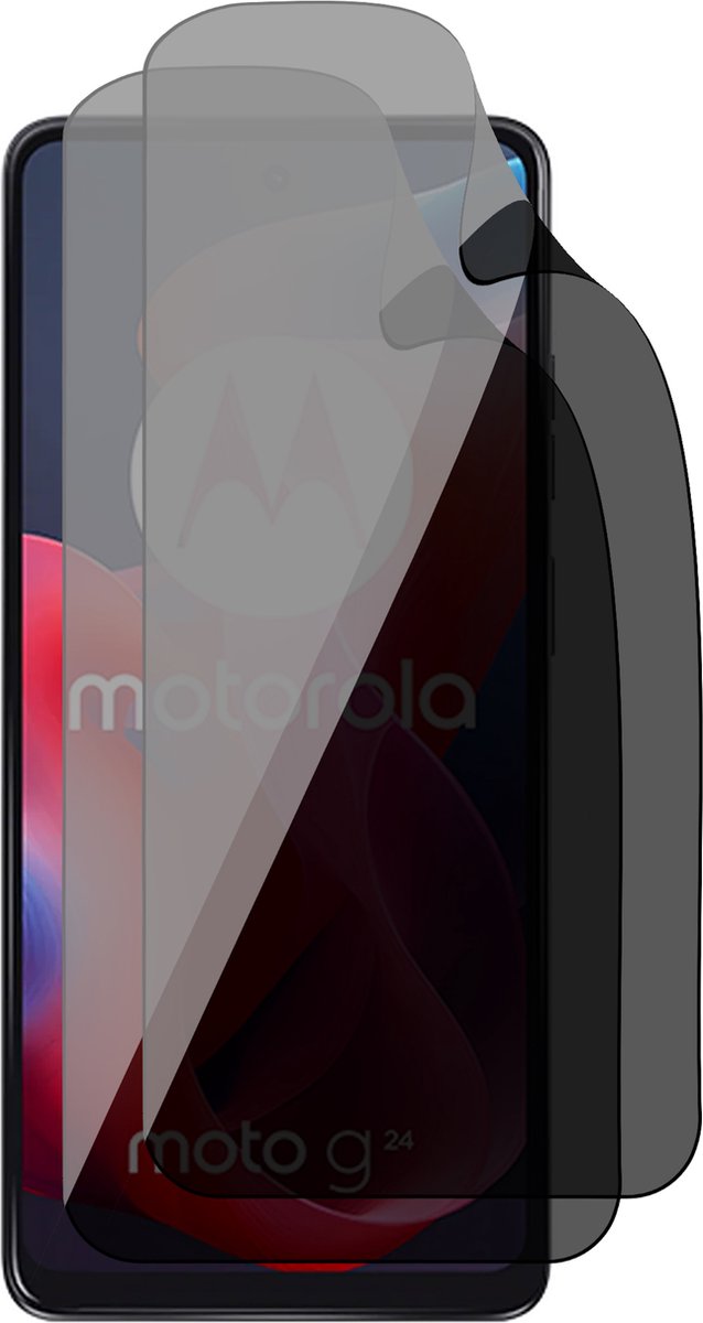 Privacy Screenprotector geschikt voor Motorola Moto G24 - 2x FlexGuard Screen Protector