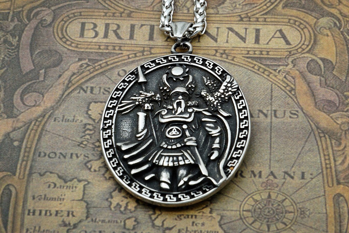 [Two Ravens] Odin Ketting - Viking Ketting - De Raven van Odin - Fenrir de Wolf - De Wolven van Odin - Huginn and Muninn - Noorse Mythologie - Asatru - Heidens