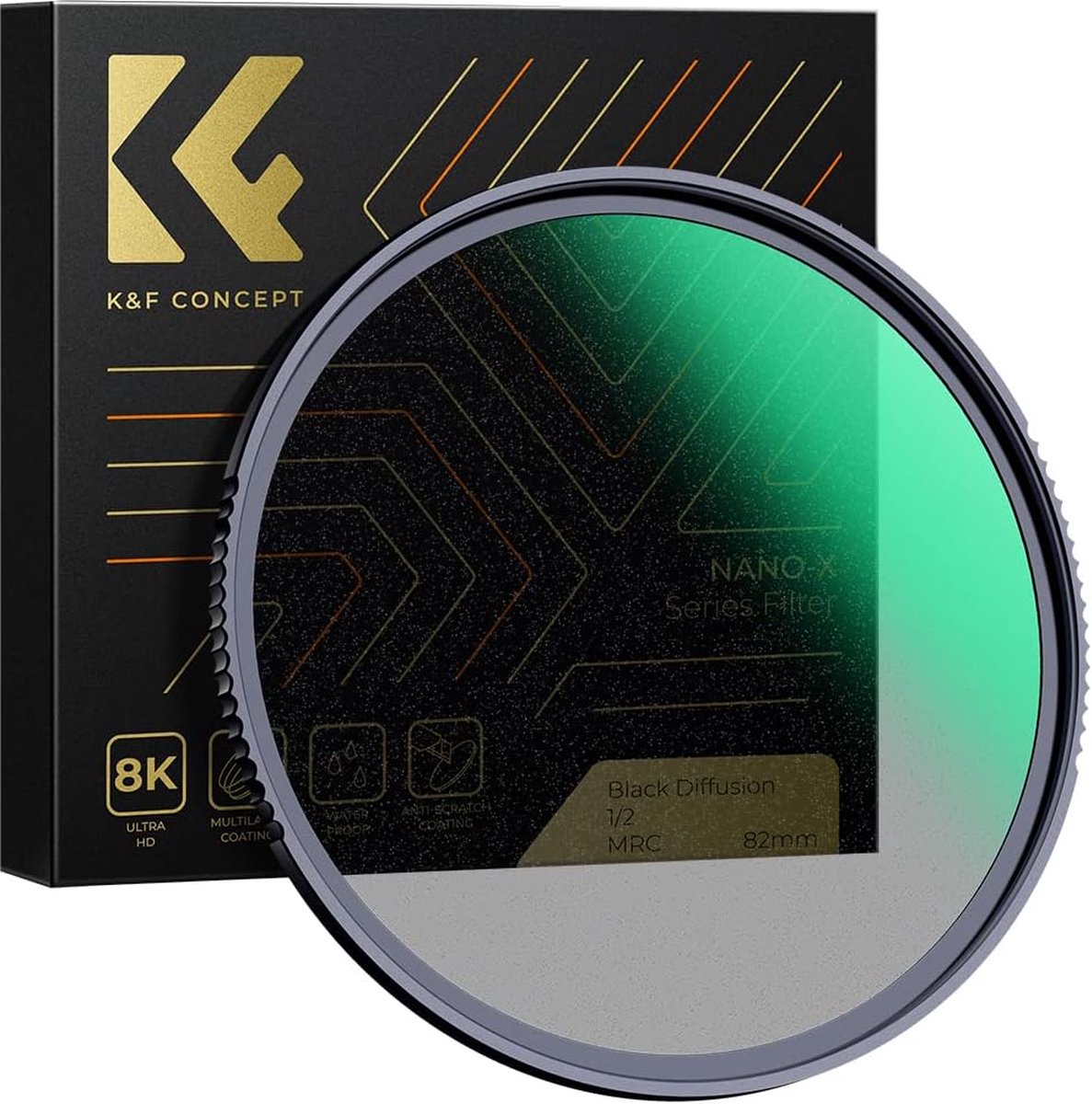 K&F Concept - Zwarte Mistfilter 1.2 voor 77MM Lens - Zachte en Dromerige Effecten voor Artistieke Fotografie