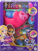 Polly Pocket 35 - Ensemble de jeu compact 2 en 1 de la famille des paresseux