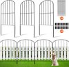 10x decoratief tuinhek 61x33cm metalen hekwerk van koolstofstaal insteekhek 5,08cm spiesafstand hondenhek gaashek bedhek metalen hekwerkelementen inclusief bevestigingsmateriaal