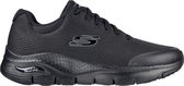 Skechers Arch Fit Heren Sneakers - Black/Black - Maat 46