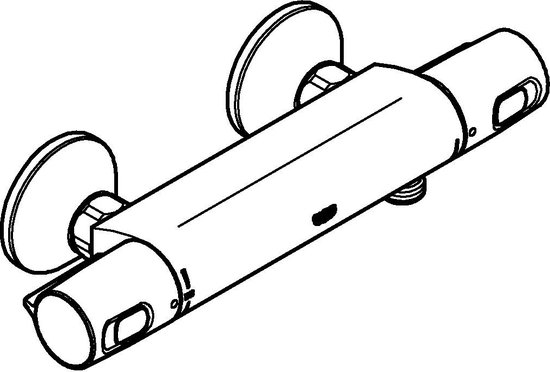 Mitigeur thermostatique de douche, noir mat