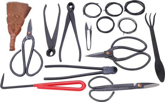 Bonsai gereedschap set (16-delig )- Bonsai gereedschap kit - Bonsai boompje verzorgingskit - Tuingereedschap - Bonsai schaar - Bonsai Concave Takkensnijder - Bladsnijder -Tuinbenodigdheden van Merkloos	 — afbeelding 4