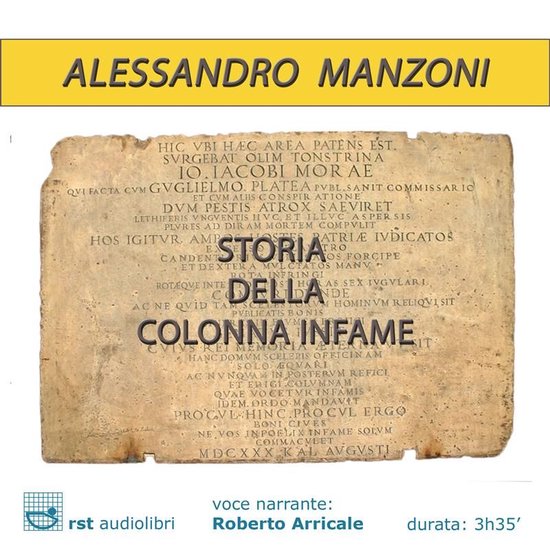 storia della colonna infame - cover