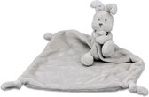 Doudou lièvre 25x25 cm - doudou bébé - gris clair