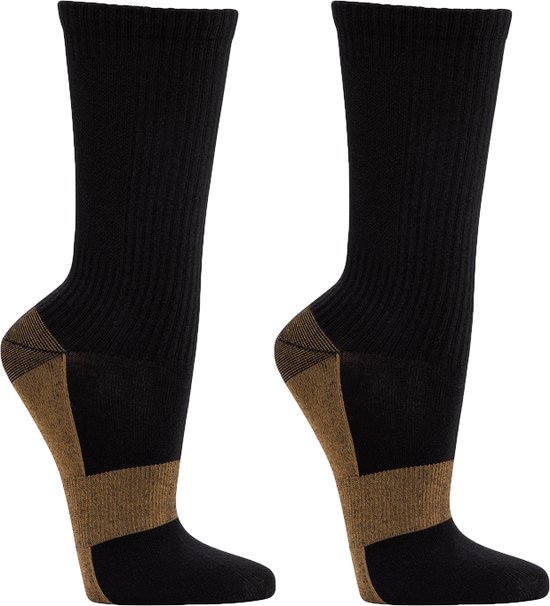 Chaussettes en Koper | Diabète | Noir | compression | 2 paires | taille 35-38