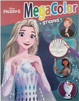 Disney Frozen 2 - Megacolor kleurboek met 1 stickervel - Elsa - Anna - Olaf - +/- 125 kleurplaten - knutselen - creatief - kado - prinsessen