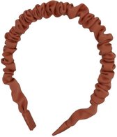 Diadeem - haarband van stof - terra - dunne haarband - kinderen/meisjes/dames - gerimpeld
