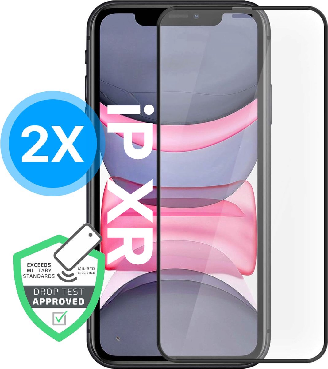 2x Screenprotector - Geschikt voor iPhone XR - Screen Protector - Plakgarantie