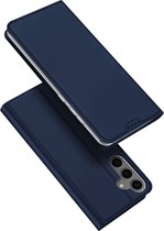 Dux Ducis - Telefoon Hoesje geschikt voor de Samsung Galaxy S24 Plus - Skin Pro Book Case - Donker Blauw