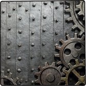 Hors ligne - Tapis de jeu : Rusty Gears - 50x50 cm - Polyester