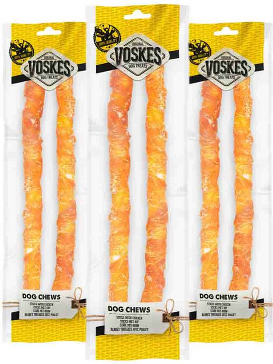 Voskes Stick Met Kip 40 cm - 3 x 2 stuks - Voordeelverpakking