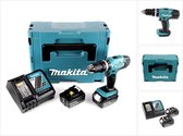 Makita DHP 453 RTJ accu klopboormachine 18V 42Nm + 2x oplaadbare batterijen 5.0Ah+ lader in Makpac 2