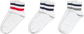 RAFRAY Socks - Sportsokken Stripe Wit - Atletische sokken in Cadeaubox - Premium katoen - 3 paar - Maat 40-44