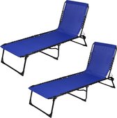 SET X 2 MARINEBLAUWE STRANDSTOEL 187X56XH26/85CM