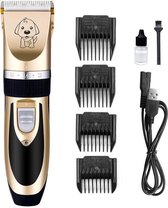 Honden tondeuse - Tondeuse voor honden - Professionele Dieren Tondeuse Set met Accu en 4 Opzetkammen - Gratis Nagelknipper, Nagelvijl, Kam & Schaar - Oplaadbaar - Honden en katten trimmer