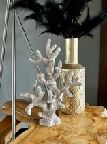 Koraal ornament - zand - 41 cm hoog