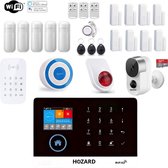 Hozard® Alarmsysteem | Bedieningspaneel | Binnen & Buiten Sirene | Buiten Full HD Camera | Smart Home Beveiligingssysteem | Wifi Alarm | Deur/Raam Sensoren | Beweging Sensoren | RFID Tags