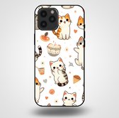 Smartphonica Telefoonhoesje voor iPhone 12 Pro Max met katten opdruk - TPU backcover case katten design / Back Cover geschikt voor Apple iPhone 12 Pro Max