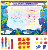 Tapis de jeu Igoods 110 x 80 cm - Tapis de dessin avec 4 Stylos Magic et jeu de tampons - Tapis Aqua Magic Doodle pour Enfants - Cadeau Jouets pour 3 à 8 ans
