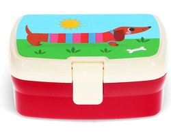 Lunchbox met tray - teckel - Rex London