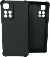Shockproof Soft TPU hoesje Silicone Case Geschikt voor: Xiaomi Redmi Note 11 4G & Xiaomi Redmi Note 11S - Zwart