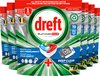 Dreft Platinum Plus All In One - Vaatwastabletten - Deep Clean Fresh Herbal Breeze - Voordeelverpakking 6 x 19 Capsules