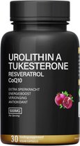 Resveratrol Supplement - Krachtige Antioxidant voor Gezondheid en Schoonheid met CoQ10, Urolithin voor celbeschermende en Turkesterone - Superfood - Houd je huid en lichaam jong