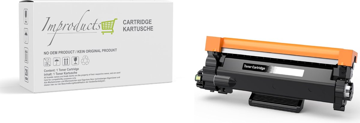 Improducts® Toner - Alternatief Brother TN2510 TN-2510 / TN-2510XL zwart geschikt voor Brother DCP-L2627DW - DCP-L2660DW - DCP-L2665DW - DCP-L2620DW - DCP-L2640DW - HL-L2400DW - HL-2480 - HL-L2445DW - HL-L2447DW - MFC-L2807DW - MFC-L2820DW MET CHIP