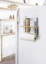 Yamazaki Porte-papier essuie-tout et papier essuie-tout magnétique - White