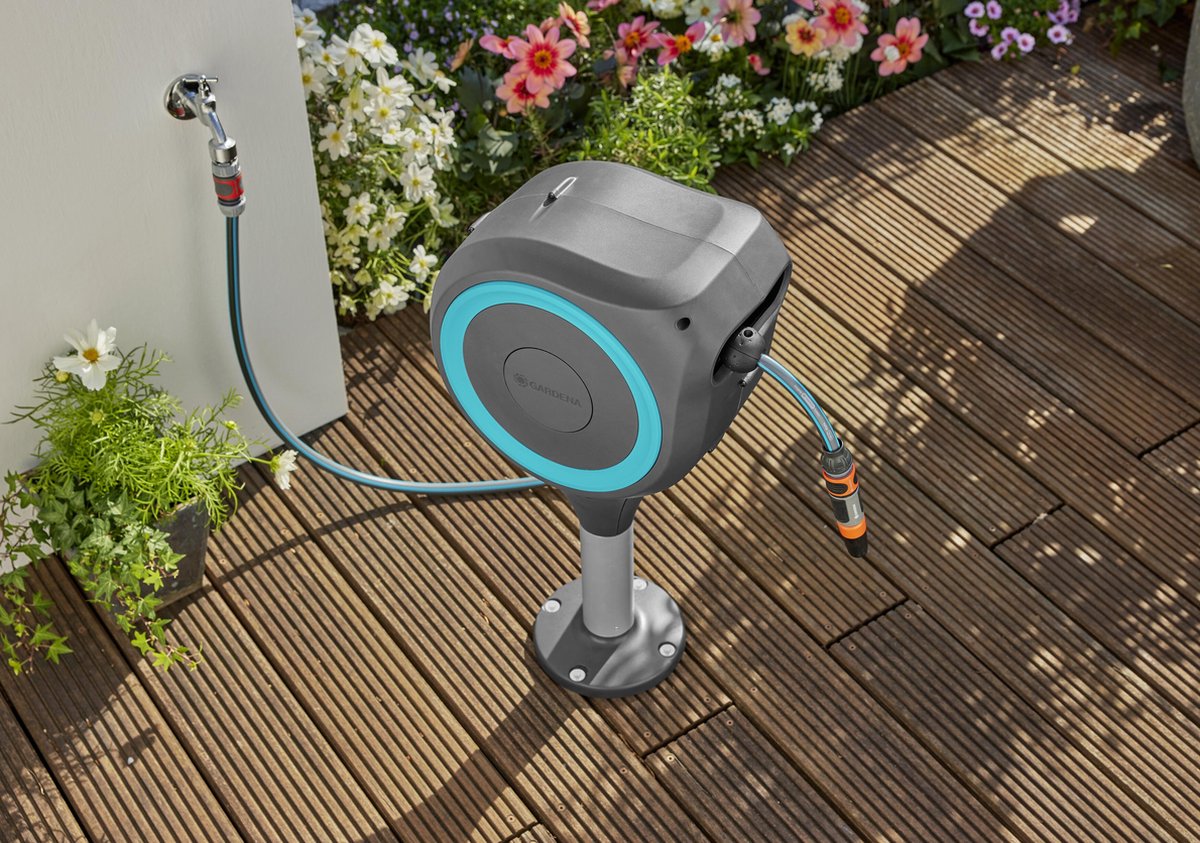 Gardena Boîte à tuyau Patio RollUp S - 15 m - enroulement automatique