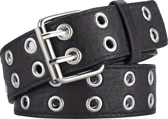 Riem à Stud - Zwart | Taille ceinture 90 cm / Longueur ceinture 110 cm | Simili cuir | Mode Favorite
